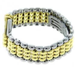 Pre Owned Chopard GSTAAD 33/8121 18k Yellow Gold & Stainless Steel Diamonds Quartz Watch