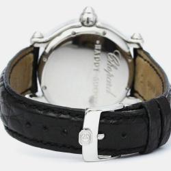 Chopard White Stainless Steel Happy Sport 28/8948 Quartz Wristwatch 38 mm