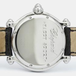 Chopard White Stainless Steel Happy Sport 28/8948 Quartz Wristwatch 38 mm