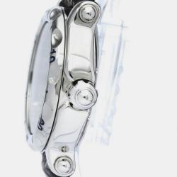 Chopard White Stainless Steel Happy Sport 28/8948 Quartz Wristwatch 38 mm