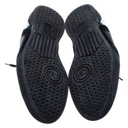 Pre Owned Dior Homme Black/White Leather and Suede Lace Low Top Sneakers Size 43.5