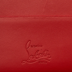 Pre Owned Christian Louboutin Black Leather Logo Passport Holder