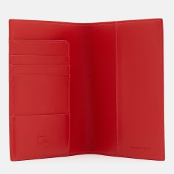 Pre Owned Christian Louboutin Black Leather Logo Passport Holder