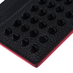 Christian Louboutin Black Leather Kios Card Holder