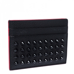 Christian Louboutin Black Leather Kios Card Holder