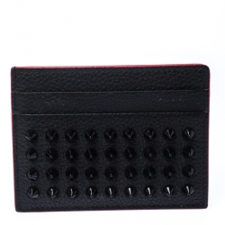 Christian Louboutin Men KIOS Spiked Studded Leather Card Holder