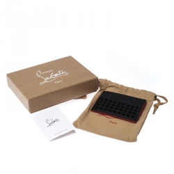 Christian Louboutin Black Leather Kios Card Holder