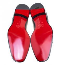 Pre Owned حذاء أوكسفورد كريستيان لوبوتان غريغو جلد أزرق رباط أمامي مقاس 43