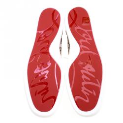 Pre Owned Christian Louboutin Multicolor Python Faience Rantus High Top Sneakers Size 44