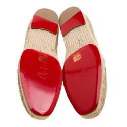 Pre Owned حذاء إسبادريل كريستيان لوبوتان ريلاكس جلد مغزول متعدد الألوان مقاس 42