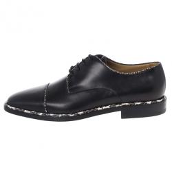 Christian Louboutin Black Python Trim Oxfords Size 40