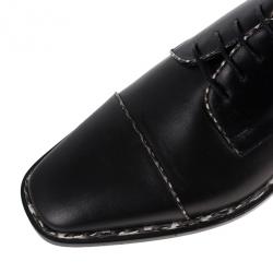 Christian Louboutin Black Python Trim Oxfords Size 40