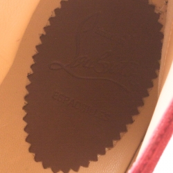 Christian Louboutin Red Suede Cadaques Espadrille Desert Boots Size 41