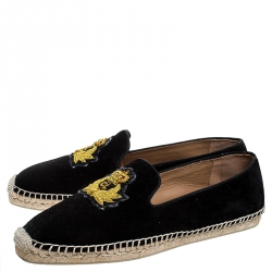 Christian Louboutin Black Suede Papi Hugo Espadrilles Size 40
