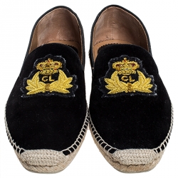 Christian Louboutin Black Suede Papi Hugo Espadrilles Size 40