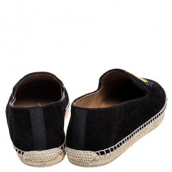Christian Louboutin Black Suede Papi Hugo Espadrilles Size 40