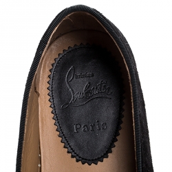 Christian Louboutin Black Suede Papi Hugo Espadrilles Size 40