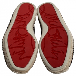 Christian Louboutin Black Suede Papi Hugo Espadrilles Size 40