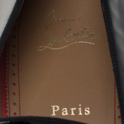 Pre Owned حذاء لوفرز كريستيان لوبوتان لابيروزا جلد لامع أسود مقاس 45