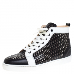 Christian Louboutin Louis Leather High-Top Sneakers - White - 44