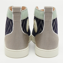 Christian Louboutin Multicolor Suede Louis Orlato High Top Sneakers Size 44 
