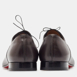 Pre Owned Christian Louboutin Black Leather Greggo Oxfords Size 44