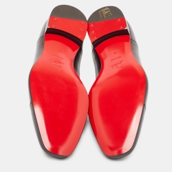 Pre Owned Christian Louboutin Black Leather Greggo Oxfords Size 44