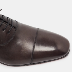 Pre Owned Christian Louboutin Black Leather Greggo Oxfords Size 44