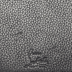 Pre Owned Christian Louboutin Black Leather Empire Spikes Passport Holder