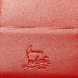 Pre Owned Christian Louboutin Black Leather Empire Spikes Passport Holder