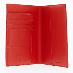 Pre Owned Christian Louboutin Black Leather Empire Spikes Passport Holder