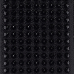 Pre Owned Christian Louboutin Black Leather Empire Spikes Passport Holder