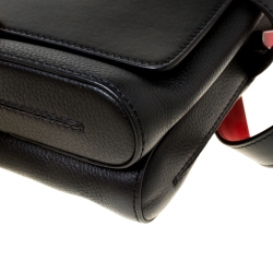 مملوكة مسبقًا حقيبة كروس كريستيان لوبوتان بينيش ريبورتر مرصعة جلد أسود