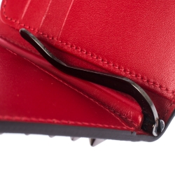 Christian Louboutin Tan Leather Clipsos Studded Bi Fold Wallet