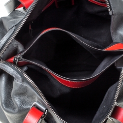 Pre Owned Christian Louboutin Grey Nubuck and Leather Bagdamon Duffle Bag