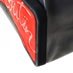 Pre Owned Christian Louboutin Grey Nubuck and Leather Bagdamon Duffle Bag