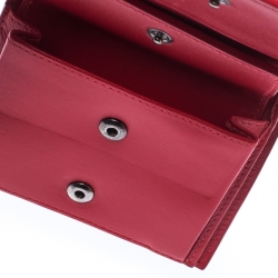 Pre Owned Christian Louboutin Black Leather Clipsos Studded Bifold Wallet