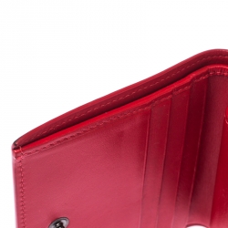 Pre Owned Christian Louboutin Black Leather Clipsos Studded Bifold Wallet