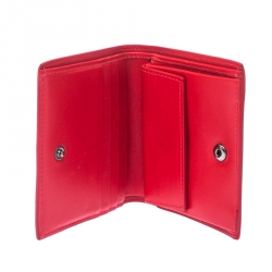 Pre Owned Christian Louboutin Black Leather Clipsos Studded Bifold Wallet