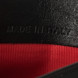 Christian Louboutin Black Leather Studded Kios Card Holder