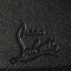 Christian Louboutin Black Leather Studded Kios Card Holder