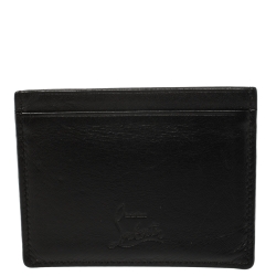 Christian Louboutin Black Leather Studded Kios Card Holder