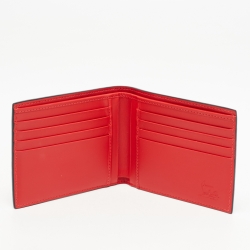 Christian Louboutin Black/Red Leather and Rubber Coolcard Sneakers Wallet