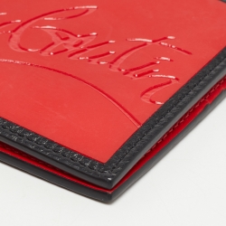 Christian Louboutin Black/Red Leather and Rubber Coolcard Sneakers Wallet