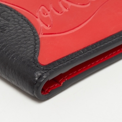 Christian Louboutin Black/Red Leather and Rubber Coolcard Sneakers Wallet