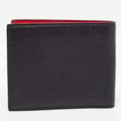 Christian Louboutin Black/Red Leather and Rubber Coolcard Sneakers Wallet