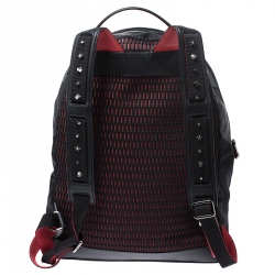 Pre Owned Christian Louboutin Black Nylon Backloubi Backpack
