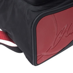 Pre Owned Christian Louboutin Black Nylon Backloubi Backpack