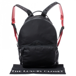 Pre Owned Christian Louboutin Black Nylon Backloubi Backpack