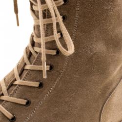 Christian Louboutin Beige Suede Toerless Lace Up Ankle Boots Size 42